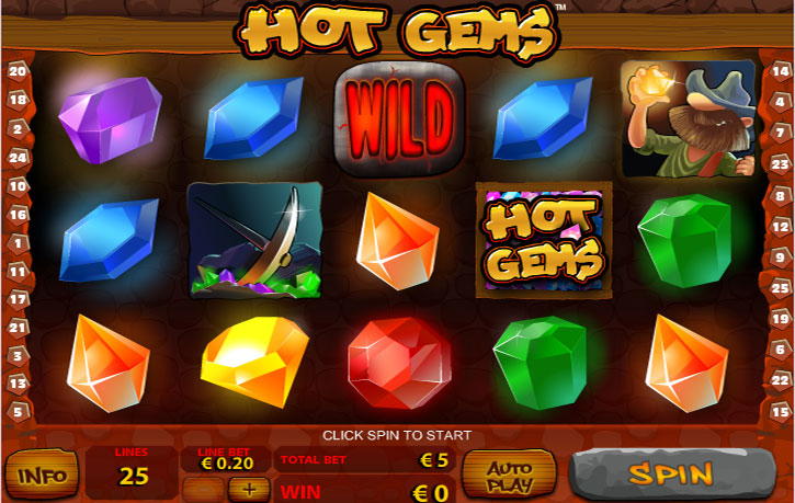 Hot Gems Игровой Автомат. 