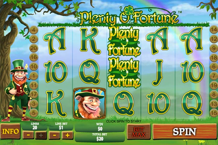 Plenty O'Fortune Игровой Автомат. 